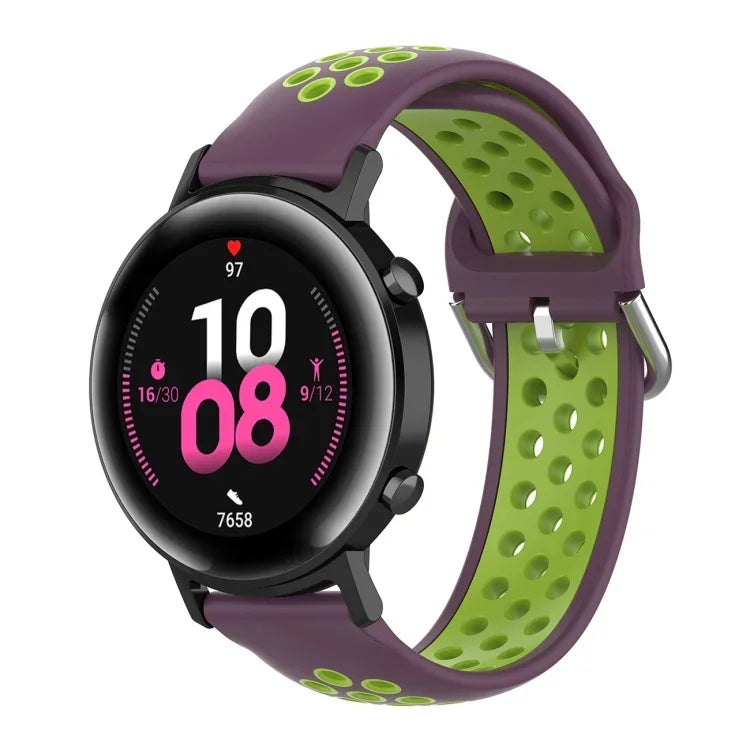 สายรัดซิลิโคนแฟชั่น 20mm พร้อมหัวเข็มขัดด้านในสำหรับ Huami Amazfit GTS / Samsung Galaxy Watch Active 2 / Huawei Watch GT2 42MM
