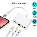 ZS-KL21820 อะแดปเตอร์ 3 in 1 8 Pin เป็นพอร์ตชาร์จ 8 Pin + แจ็คหูฟัง 8 Pin + แจ็คหูฟัง 3.5 มม.