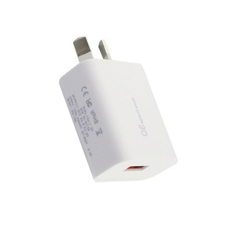 ที่ชาร์จ USB อินเทอร์เฟซเดียว QC 3.0 18W 3A, ปลั๊ก AU