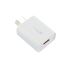 ที่ชาร์จ USB อินเทอร์เฟซเดียว QC 3.0 18W 3A, ปลั๊ก AU
