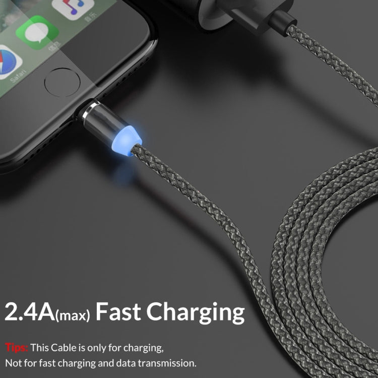 สายชาร์จแม่เหล็กโลหะไนลอนถักสองสี USB เป็น Micro USB, ความยาวสาย: 1m, Micro USB
