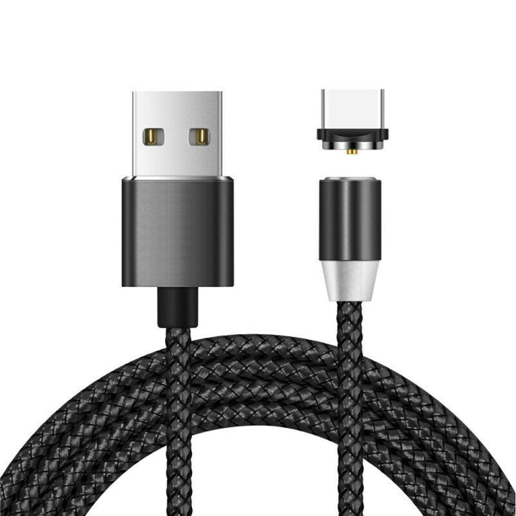 สายชาร์จแม่เหล็กโลหะไนลอนถักสองสี USB เป็น USB-C / Type-C, ความยาวสาย: 1m, USB-C / Type-C