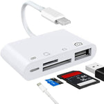 ZS-S1827 อะแดปเตอร์อ่านการ์ด 4 in 1 SD Card + TF Card + 8 Pin ชาร์จ + USB เป็น 8 Pin สำหรับกล้อง รองรับระบบ iOS ทุกเวอร์ชัน
