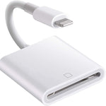 ZS-KL21810 อะแดปเตอร์อ่านการ์ดกล้อง 8 พินเป็น SD รองรับระบบ iOS ทุกเวอร์ชัน พร้อมช่องใส่การ์ด SD