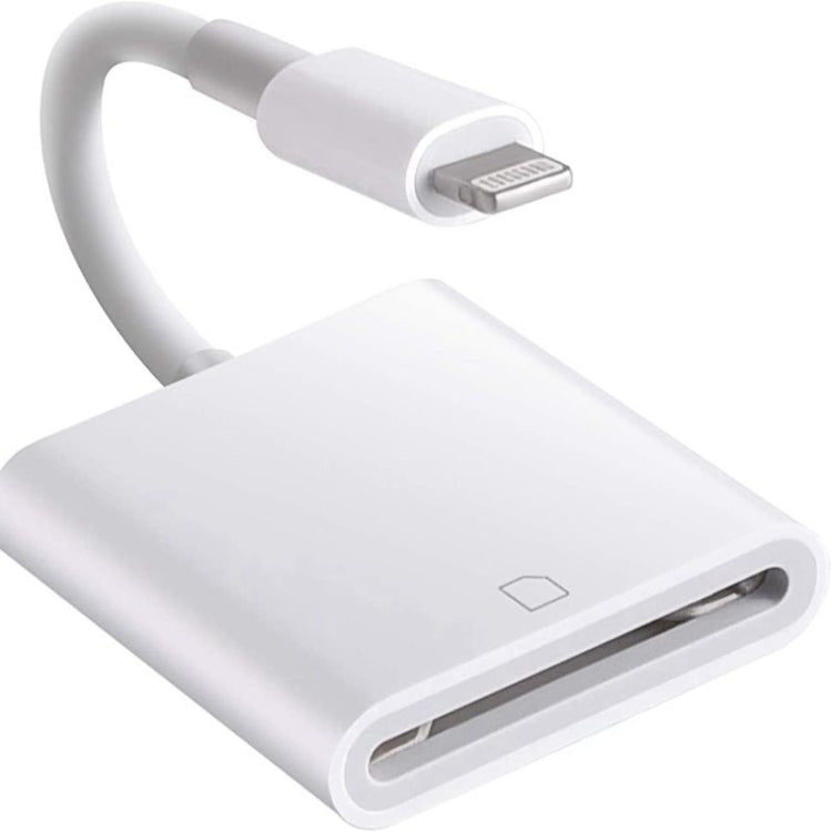 ZS-KL21810 อะแดปเตอร์อ่านการ์ดกล้อง 8 พินเป็น SD รองรับระบบ iOS ทุกเวอร์ชัน พร้อมช่องใส่การ์ด SD