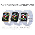 สำหรับ Apple Watch Series 5 & 4 ขนาด 44 มม. / 3 & 2 & 1 ขนาด 42 มม. สายซิลิโคนกลิตเตอร์