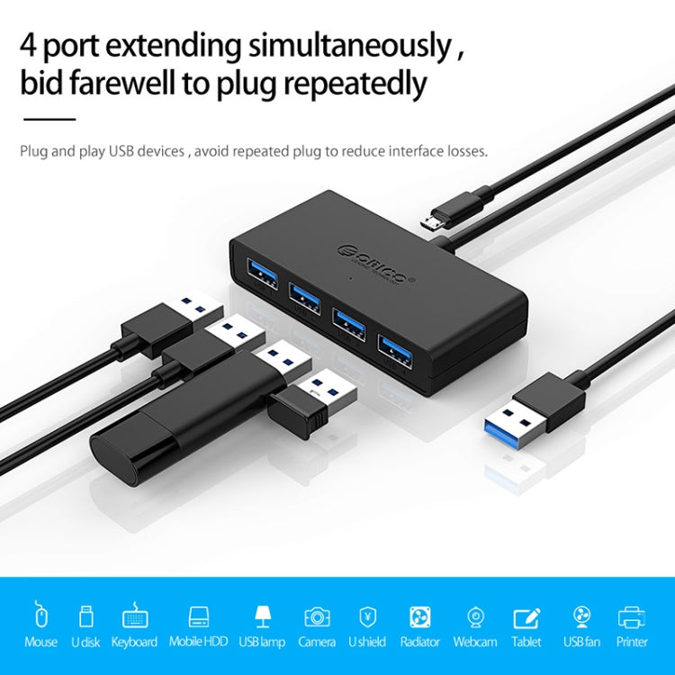 ORICO G11-H4-U3-100-BK ฮับ USB 3.0 4 พอร์ต
