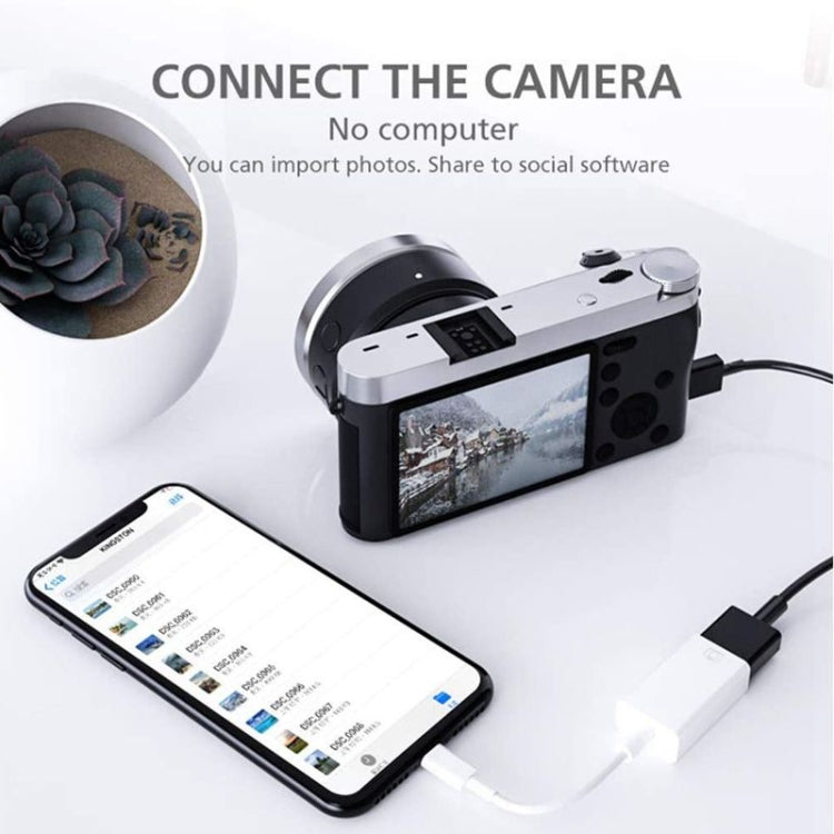 FA-STAR ZS-KL21826 อะแดปเตอร์ OTG 8 พินเป็น USB 3.0 รองรับ iOS 13 ขึ้นไป