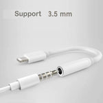 Zs-kl21836 อะแดปเตอร์หูฟัง 2 ชิ้น 8 พิน เป็น 3.5 มม., รองรับระบบ iOS ทุกเวอร์ชัน