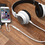 Zs-kl21836 อะแดปเตอร์หูฟัง 2 ชิ้น 8 พิน เป็น 3.5 มม., รองรับระบบ iOS ทุกเวอร์ชัน