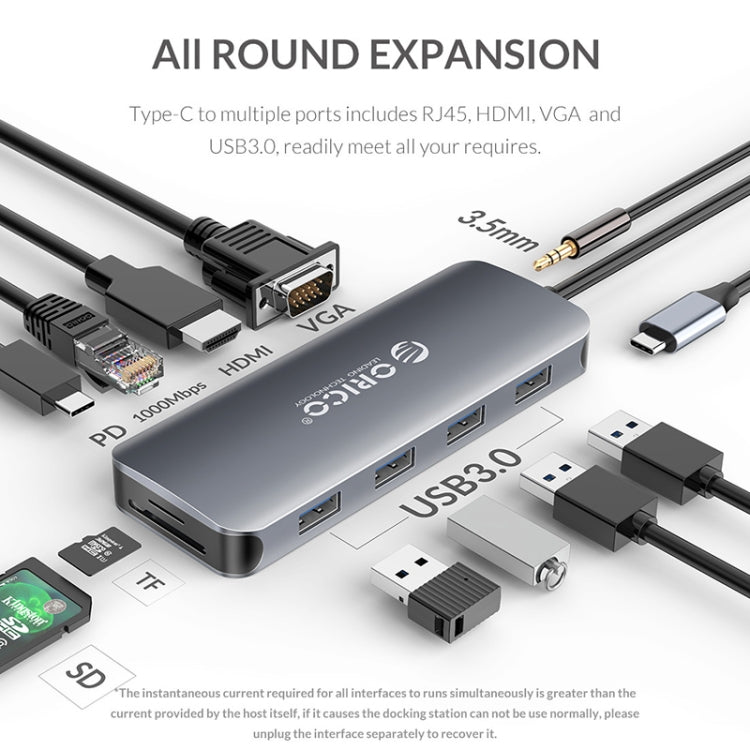 ORICO MC-U111P สถานีเชื่อมต่อมัลติฟังก์ชัน 11 in 1, MC-U111P