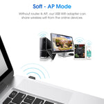 อะแดปเตอร์ USB WIFI EDUP EP-AC1651 ความเร็ว 650Mbps สองย่านความถี่ 5G/2.4GHz การ์ดเครือข่ายไร้สายภายนอก Wifi Dongle รับสัญญาณสำหรับแล็ปท็อป Windows MacOS