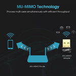 อะแดปเตอร์ USB WIFI EDUP EP-AC1651 ความเร็ว 650Mbps สองย่านความถี่ 5G/2.4GHz การ์ดเครือข่ายไร้สายภายนอก Wifi Dongle รับสัญญาณสำหรับแล็ปท็อป Windows MacOS