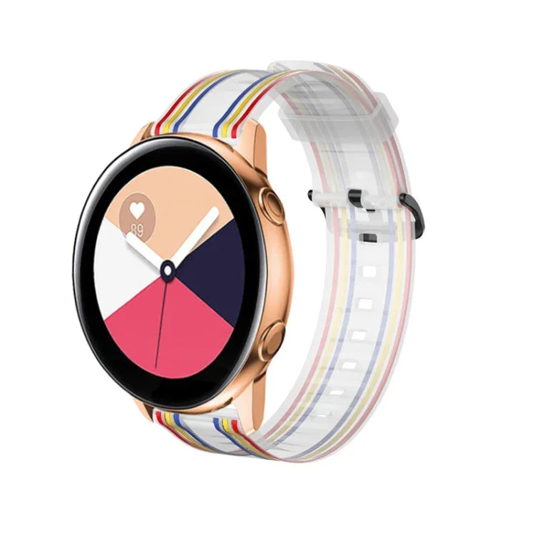 สายรัดซิลิโคนลายเส้น 20mm สำหรับ Huami Amazfit GTS / Samsung Galaxy Watch Active 2 / Huawei Watch GT2 42MM