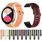 สายรัดซิลิโคนลายเส้น 20mm สำหรับ Huami Amazfit GTS / Samsung Galaxy Watch Active 2 / Huawei Watch GT2 42MM