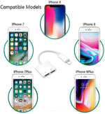 ZS-S1802 ตัวแปลงหูฟัง 2 in 1 8 Pin ตัวผู้เป็น 8 Pin ชาร์จ + 8 Pin ตัวเมียเสียง รองรับการโทรและควบคุมสาย Compatible กับระบบ IOS ทุกเวอร์ชัน