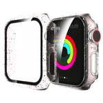 สำหรับ Apple Watch Series 4/5/6 & SE 1/2/3 ขนาด 44 มม. เคสแบบบูรณาการผงกลิตเตอร์ PC + ฟิล์มกระจกนิรภัยหน้าจอ