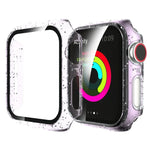 สำหรับ Apple Watch Series 4/5/6 & SE 1/2/3 ขนาด 44 มม. เคสแบบบูรณาการผงกลิตเตอร์ PC + ฟิล์มกระจกนิรภัยหน้าจอ
