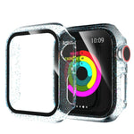 สำหรับ Apple Watch Series 4/5/6 & SE 1/2/3 ขนาด 44 มม. เคสแบบบูรณาการผงกลิตเตอร์ PC + ฟิล์มกระจกนิรภัยหน้าจอ