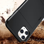 For iPhone 12 5.4 Shockproof Rugged Armor Protective Case with Card Slot, For iPhone 12 mini
