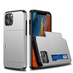 For iPhone 12 5.4 Shockproof Rugged Armor Protective Case with Card Slot, For iPhone 12 mini