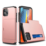 For iPhone 12 5.4 Shockproof Rugged Armor Protective Case with Card Slot, For iPhone 12 mini