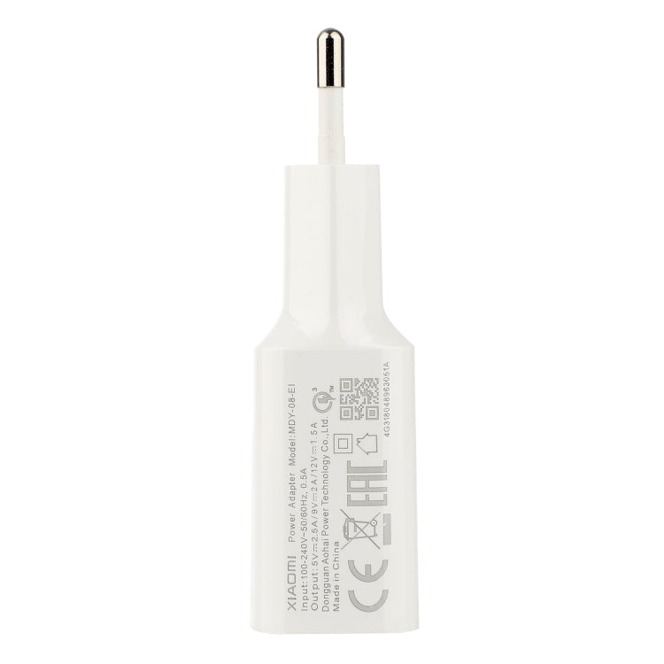 ที่ชาร์จเร็วแท้ Xiaomi MDY-08-EI 18W Type-C / USB-C ปลั๊ก EU MDY-08-EI