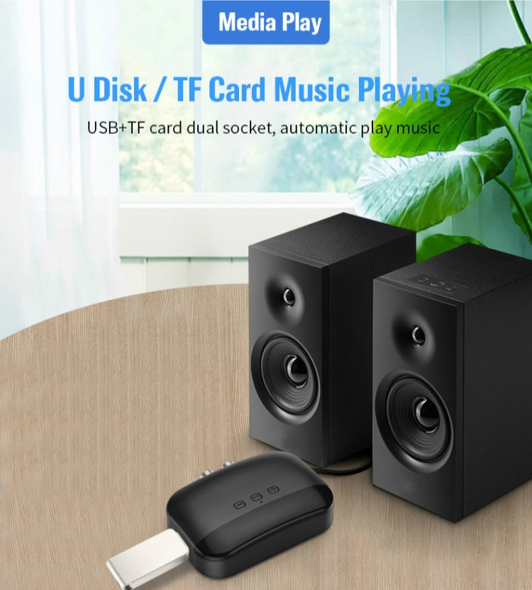 B20 NFC Bluetooth 5.0 ตัวรับสัญญาณเพลงในรถยนต์ รองรับการโทรแฮนด์ฟรี & TF Card & U Disk
