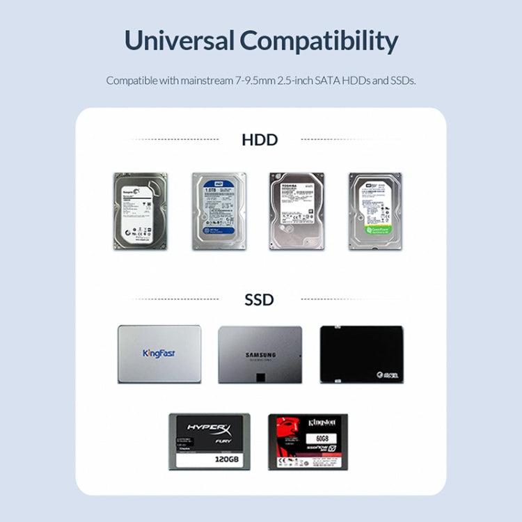 กล่องใส่ฮาร์ดไดรฟ์แบบพกพา ORICO 2526C3 ขนาด 2.5 นิ้ว USB-C / Type-C