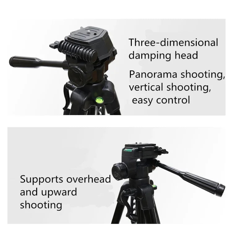 L-3600 ขาตั้งกล้องถ่ายทอดสด พร้อมกันสั่นสามมิติ แผ่นปลดเร็วถอดได้ ปรับความสูง 62-170 ซม. สำหรับกล้อง SLR ไฟถ่ายทอดสด โปรเจคเตอร์ (สีดำ), L-3600