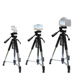 ขาตั้งกล้อง L-1200 ขาตั้งถ่ายทอดสดสำหรับโทรศัพท์มือถือ, กล้อง, โปรเจคเตอร์ ปรับได้ทั่วไป 55-148 ซม. (สีเงิน), L-1200