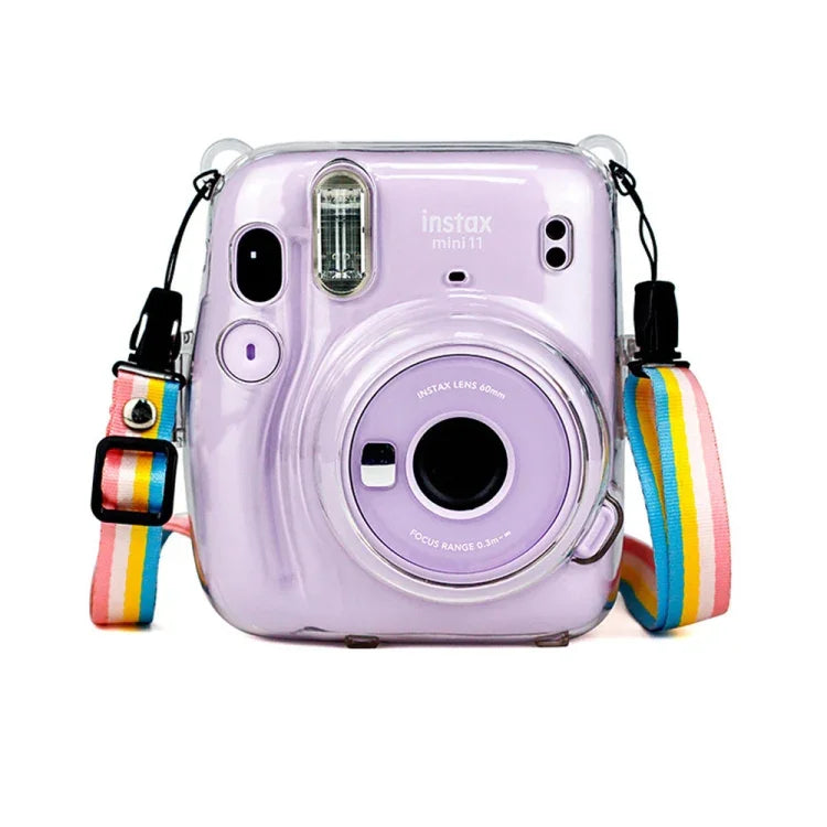 Richwell กระเป๋าใส่กล้องแบบแข็งคริสตัล พร้อมสายสะพายไหล่ สำหรับ Fujifilm Instax Mini 11