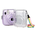 Richwell กระเป๋าใส่กล้องแบบแข็งคริสตัล พร้อมสายสะพายไหล่ สำหรับ Fujifilm Instax Mini 11
