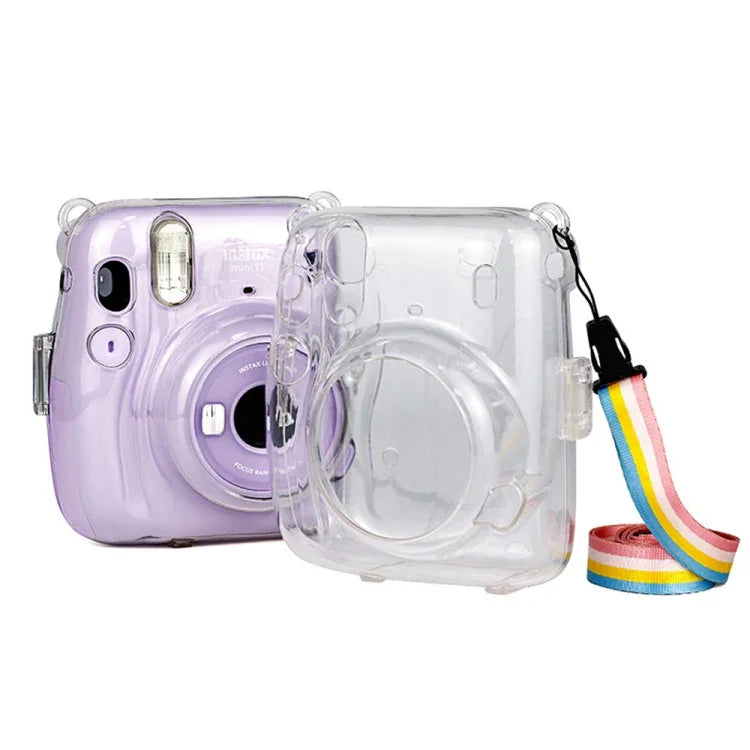 Richwell กระเป๋าใส่กล้องแบบแข็งคริสตัล พร้อมสายสะพายไหล่ สำหรับ Fujifilm Instax Mini 11