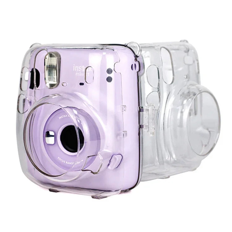 Richwell กระเป๋าใส่กล้องแบบแข็งคริสตัล พร้อมสายสะพายไหล่ สำหรับ Fujifilm Instax Mini 11
