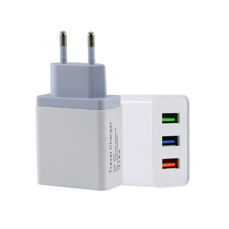 ที่ชาร์จมือถือเดินทาง 2A 3USB ปลั๊ก EU