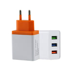 ที่ชาร์จมือถือเดินทาง 2A 3USB ปลั๊ก EU