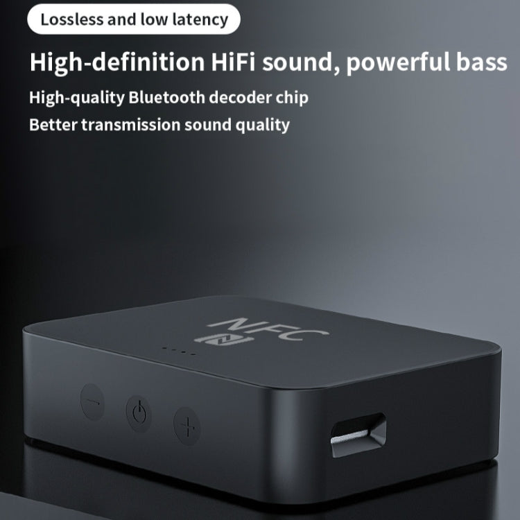 R6 NFC Bluetooth 5.0 เครื่องรับสัญญาณเพลงตั้งโต๊ะ Bluetooth รองรับการ์ด TF