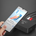 R6 NFC Bluetooth 5.0 เครื่องรับสัญญาณเพลงตั้งโต๊ะ Bluetooth รองรับการ์ด TF