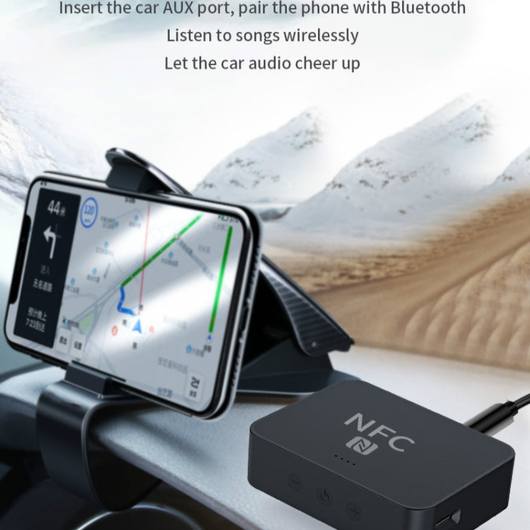 R6 NFC Bluetooth 5.0 เครื่องรับสัญญาณเพลงตั้งโต๊ะ Bluetooth รองรับการ์ด TF