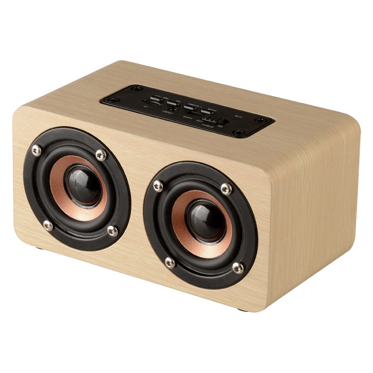 W5 ลำโพงบลูทูธไม้พกพา HiFi เบสแรง W5