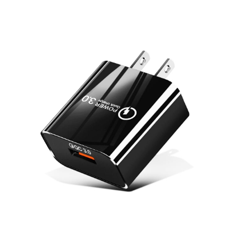 ที่ชาร์จเร็ว Mini QC3.0 USB 18W สำหรับโทรศัพท์มือถือและแท็บเล็ต พร้อมปลั๊ก US, ปลั๊ก US