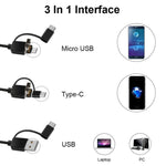 3 in 1 USB HD กล้องส่องตรวจดิจิทัลแบบหู กล้องส่องตรวจดิจิทัลแบบปลายสายสำหรับขี้หู