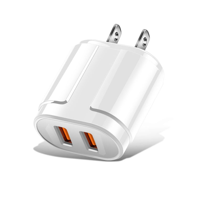 หัวชาร์จมือถือและแท็บเล็ตแบบพกพาพร้อมพอร์ต USB คู่ ชาร์จอเนกประสงค์ ชุดชาร์จเดินทาง พร้อมปลั๊ก US, ปลั๊ก US
