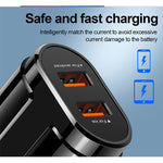 Portable Dual USB Mobile Phone Tablet Universal Charging Head Travel Charger, EU Plug, EU Plug