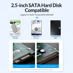 กล่องฮาร์ดดิสก์แบบพกพาคลาสสิก ORICO 2580U3 ขนาด 2.5 นิ้ว USB 3.0 SATA, 2580U3