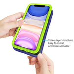 For iPhone 11 Pro Max Wave Pattern 3 in 1 Silicone+PC Shockproof Protective Case, For iPhone 11 Pro Max