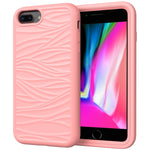 For iPhone 6/7/8G Wave Pattern 3 in 1 Silicone+PC Shockproof Protective Case