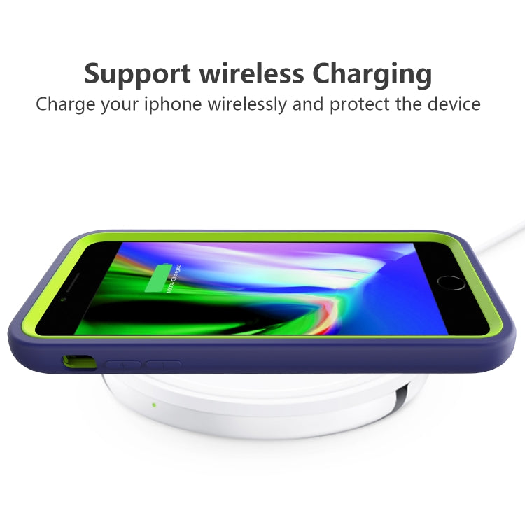 For iPhone 6/7/8 Plus Wave Pattern 3 in 1 Silicone+PC Shockproof Protective Case