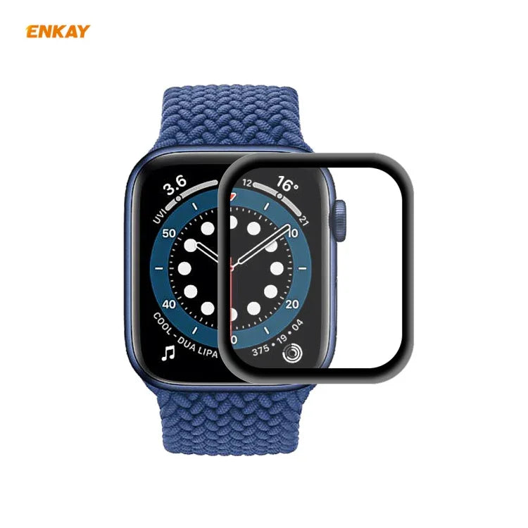 ฟิล์มป้องกันหน้าจอ HD แบบโค้งร้อน 3D PET ครอบคลุมเต็มจอ ENKAY Hat-Prince สำหรับ Apple Watch Series 6/5/4/SE 40mm